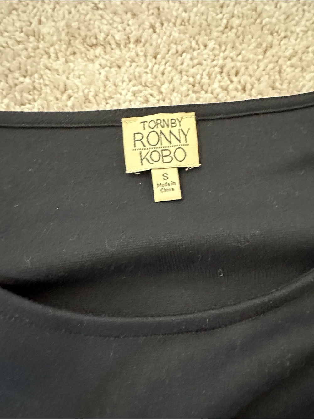 Torn by Ronny Kobo Black Scoop Neck Long Sleeve Top - Picture 2 of 2
